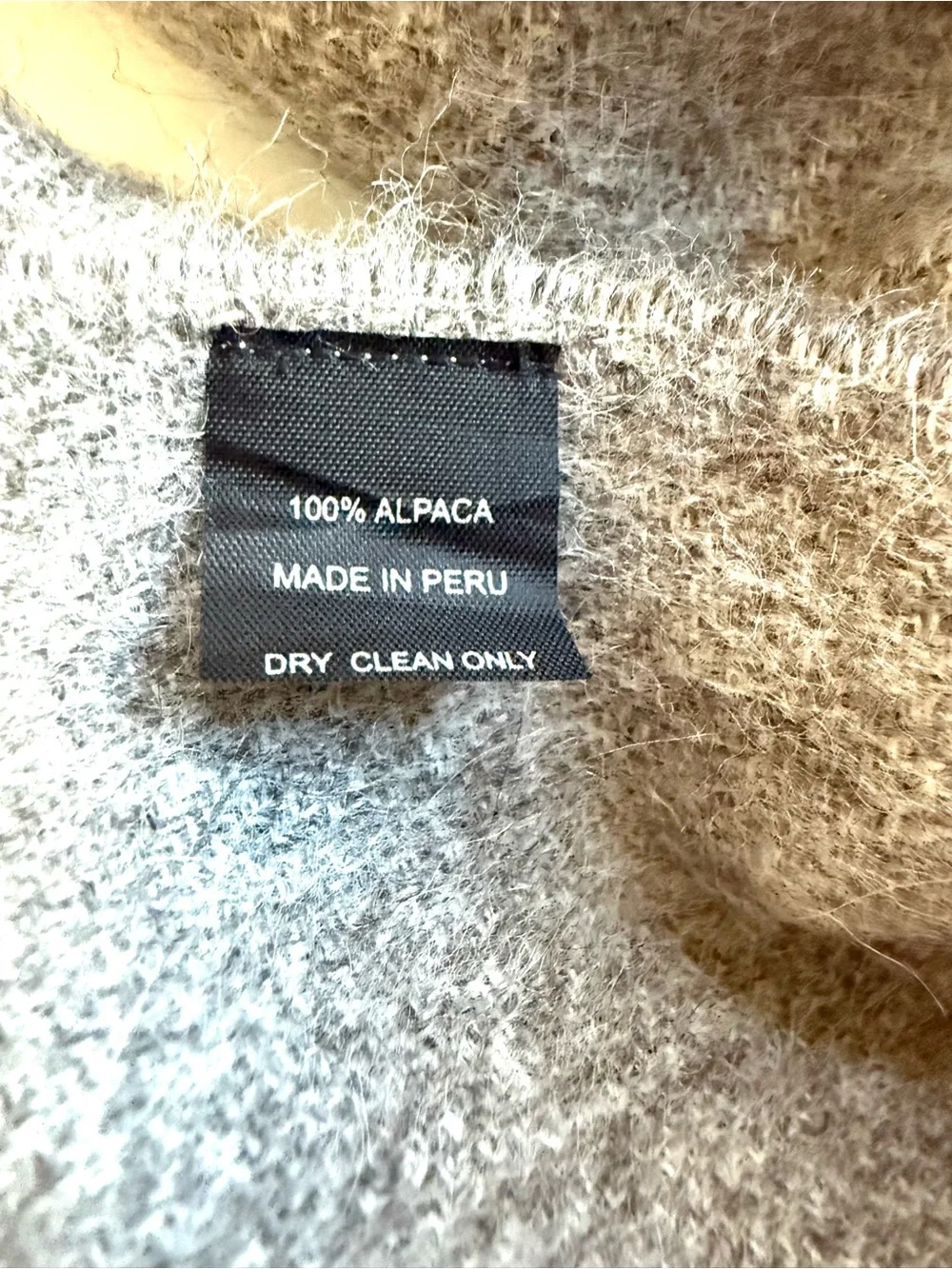 BIG LOViE Soul Collection KJ grey 100% Alpaca Throw Blanket Made in Peru New